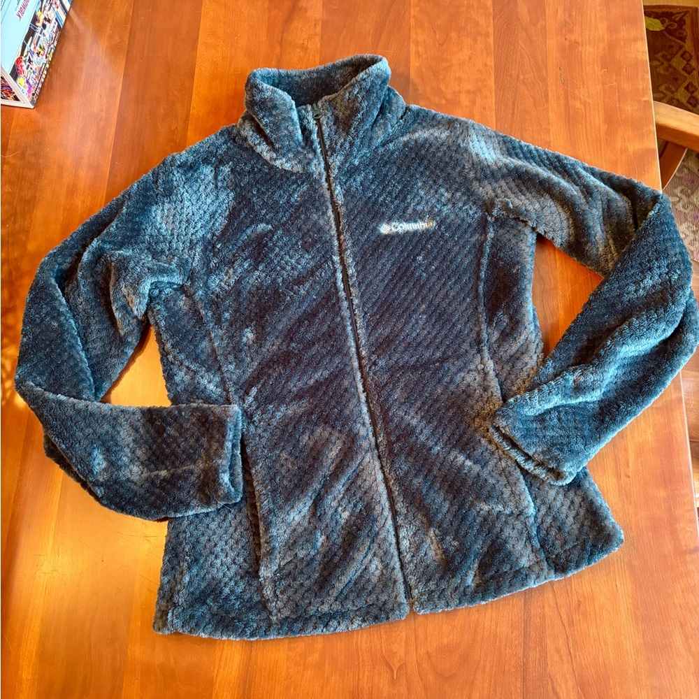 Columbia Women's teal full zip sweatshirt